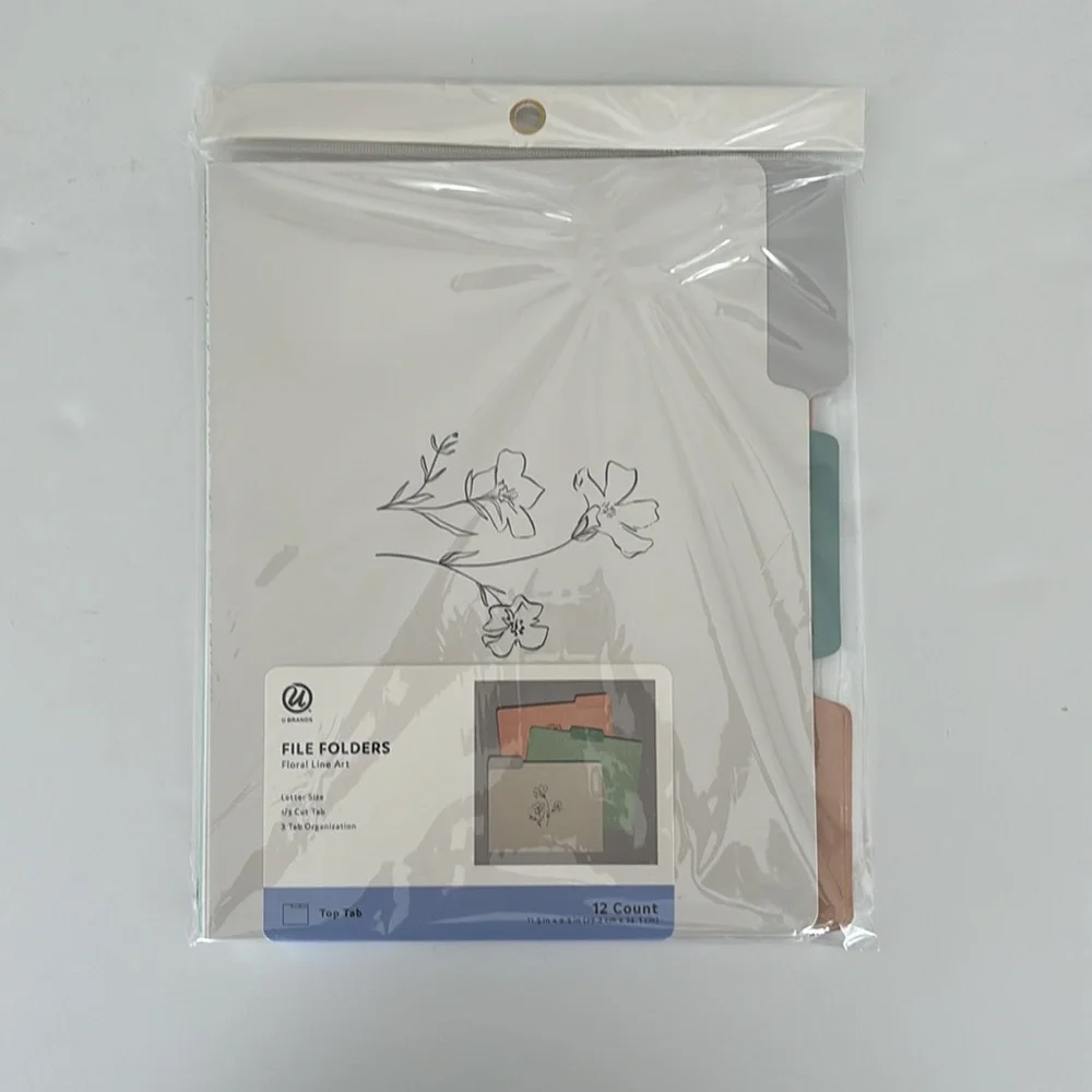 U Brand Floral Design File Folders 12 Count